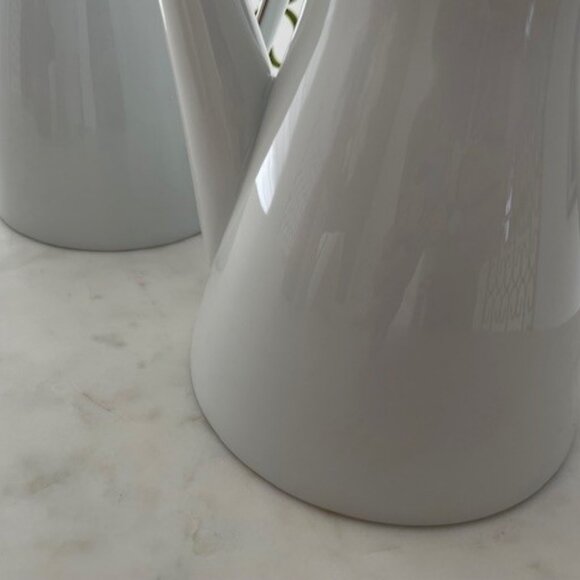 Vintage Rosenthal R. Loewy Form 2000 China Coffee & Tea Pots White w Silver - Picture 14 of 16